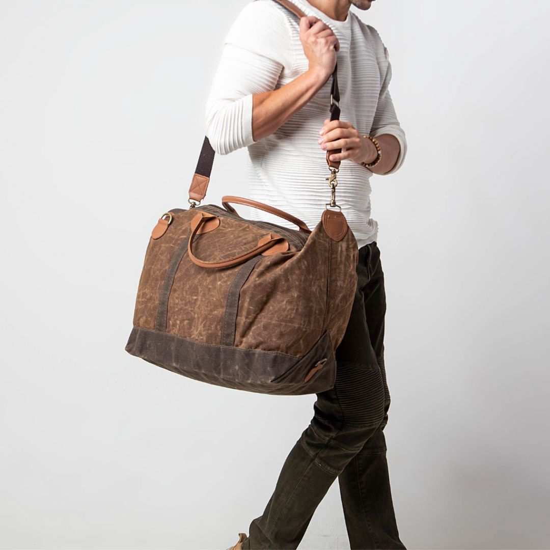 Waxed Weekender Duffle Bag CB Station 