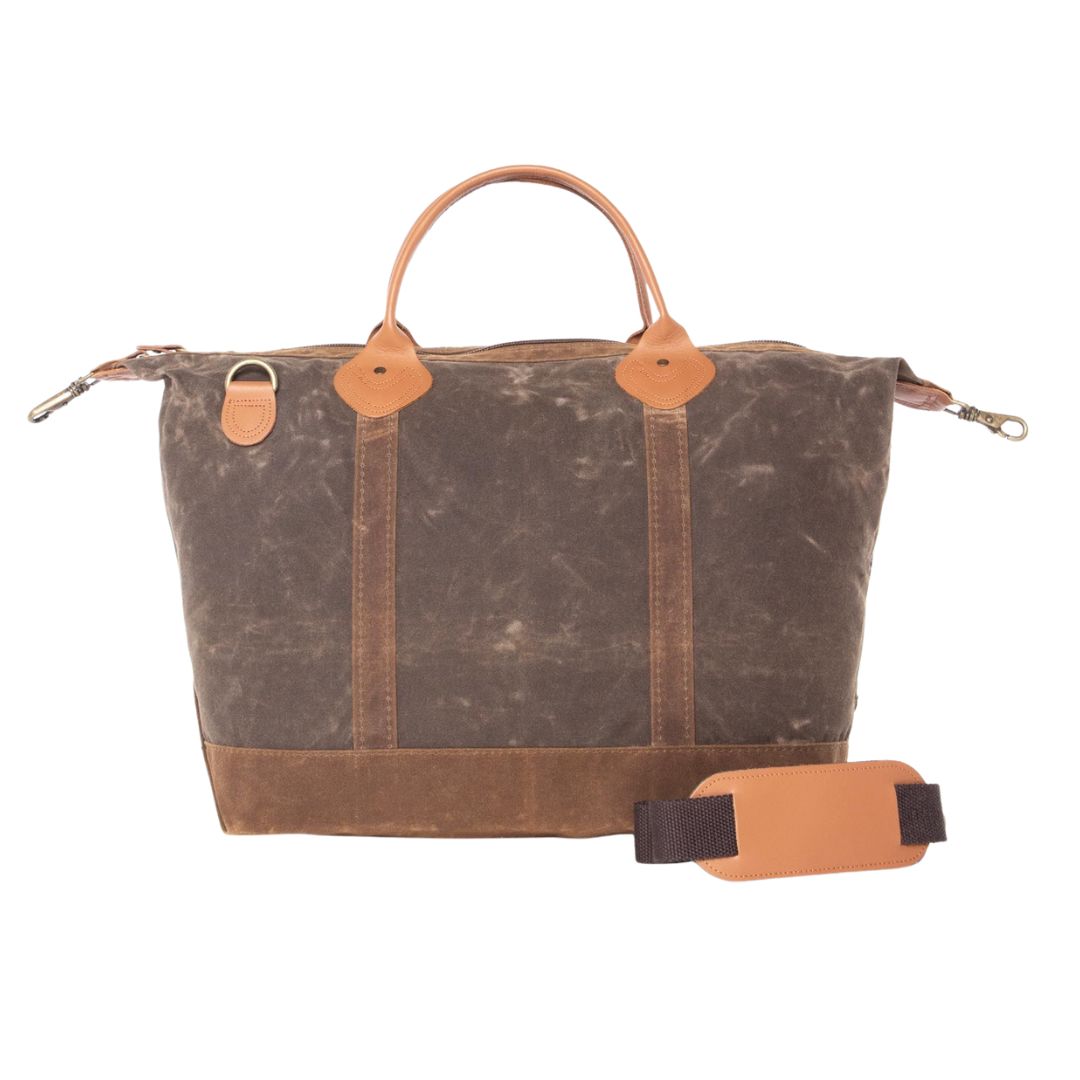 Waxed Weekender Duffle Bag CB Station Olive 