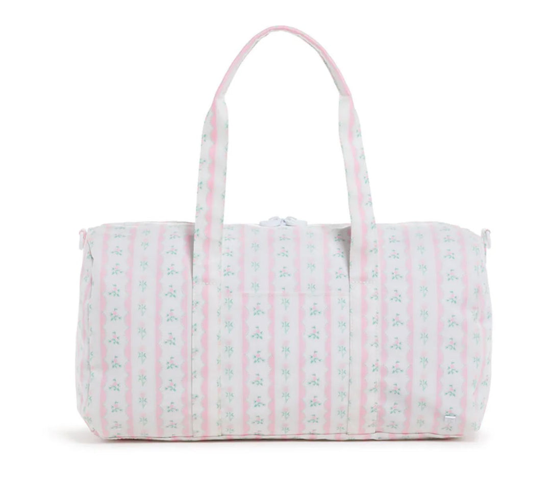 Weekender Duffle Bag TRVL Design Ribbon Floral - Pink 