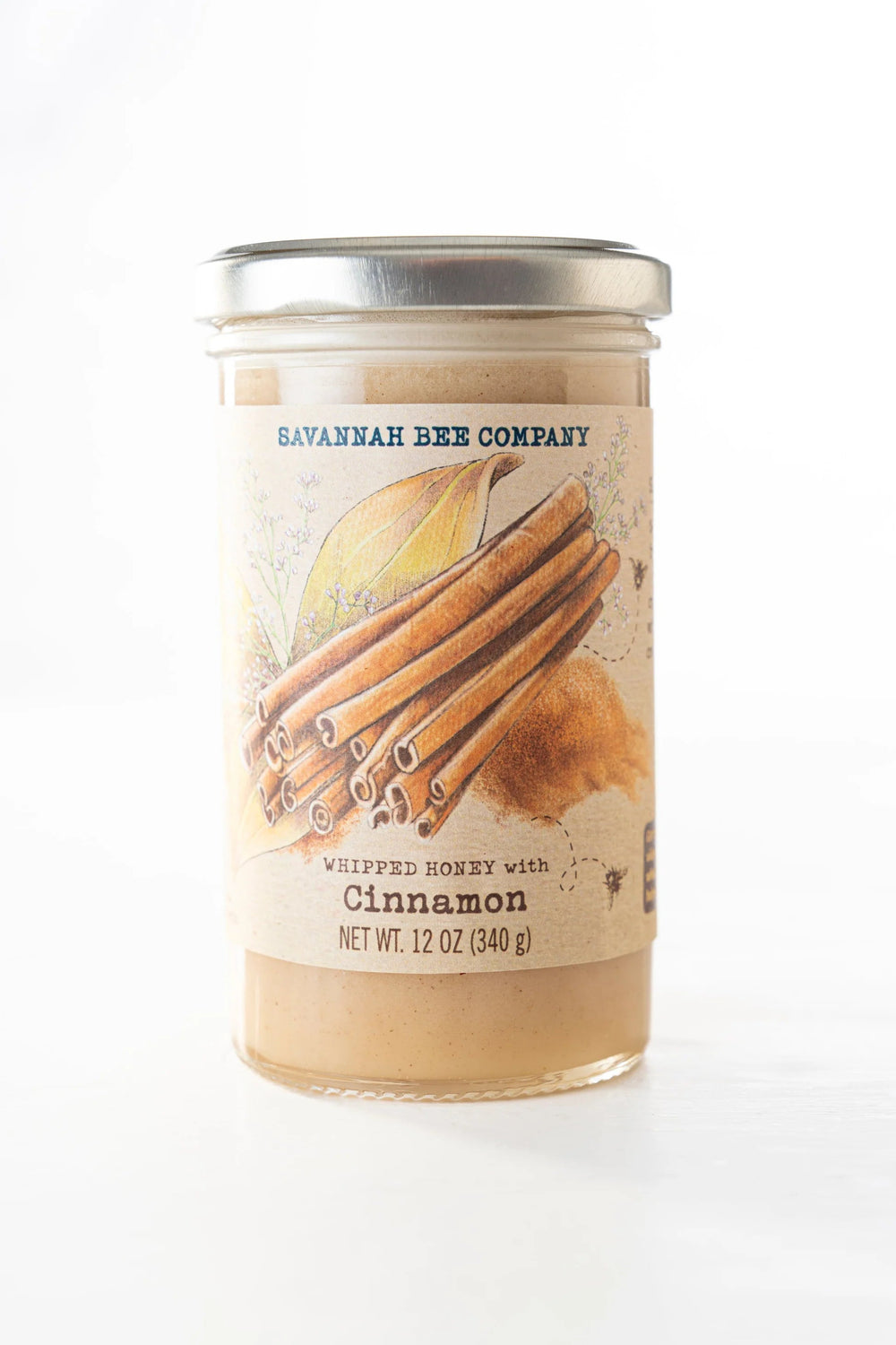 Whipped Honey with Cinnamon - 12oz Food Savannah Bee Company 