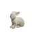 White Basketweave Rabbits Easter Decorations RAZ Sitting Rabbit 