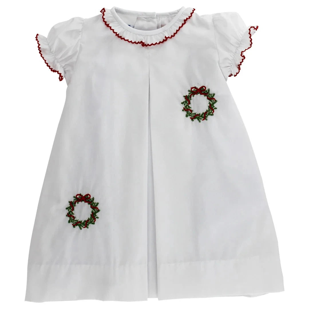 White Christmas Wreath Dress Girl Dress Bailey Boys 