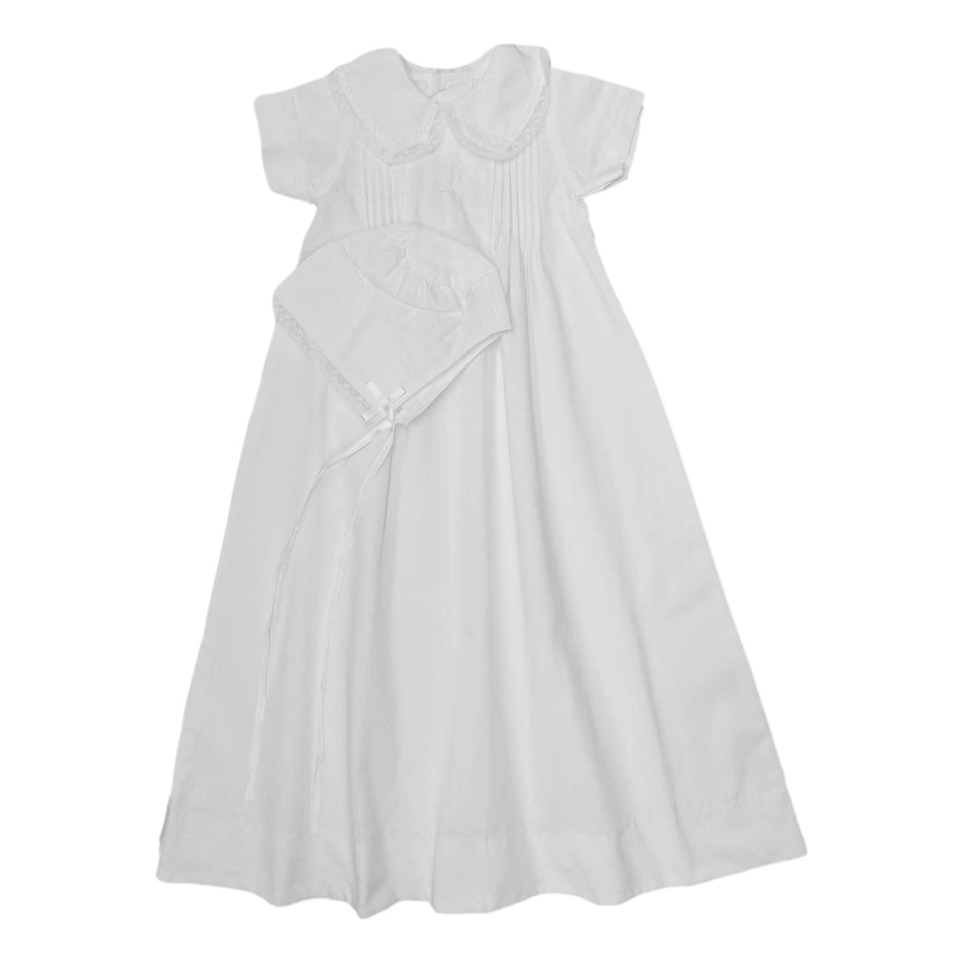 White Eastyn Christening Gown with Cross Embroidery Girl Gown Remember Nguyen - Baby Sen 