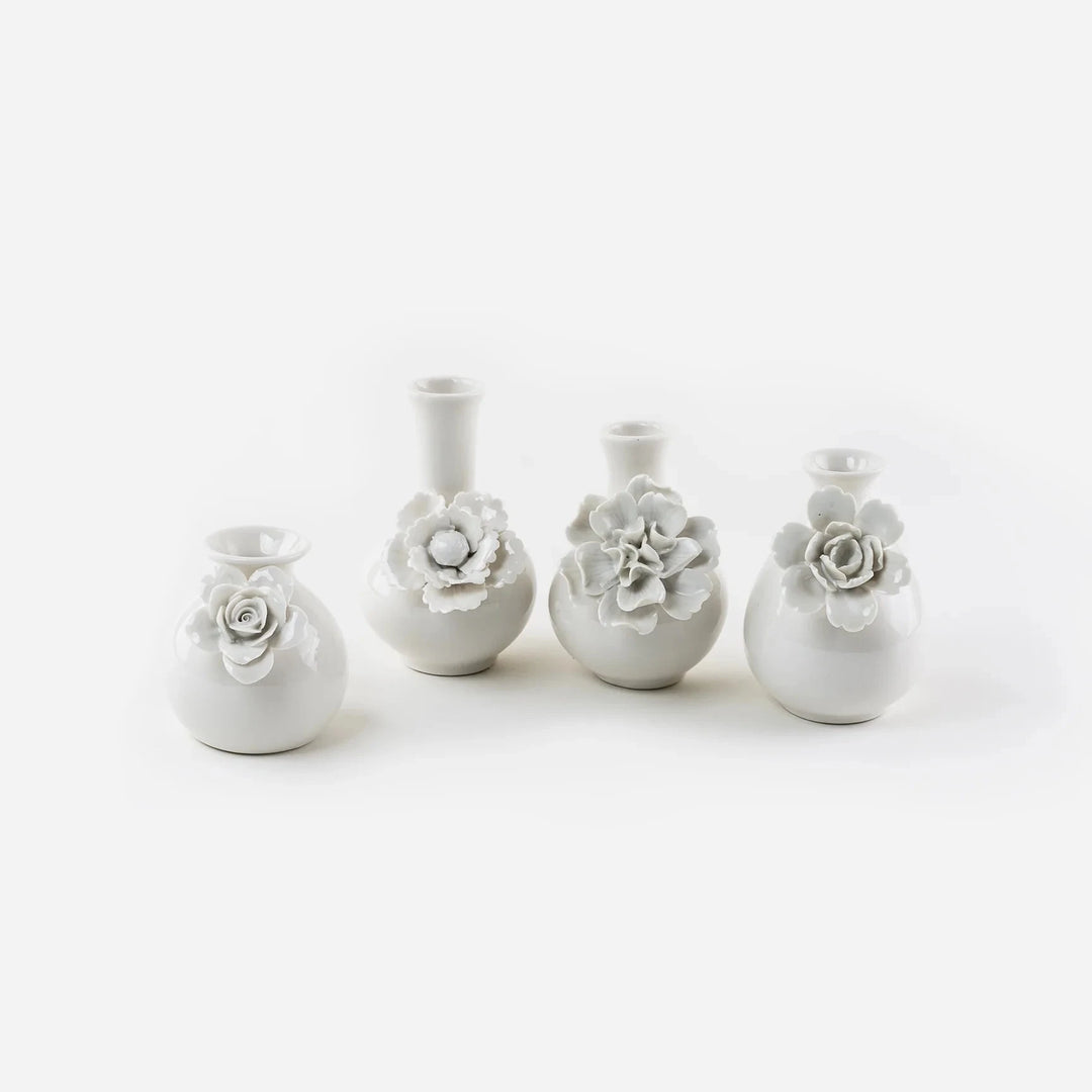 White Flower Vase - Small Vase 180 Degrees 