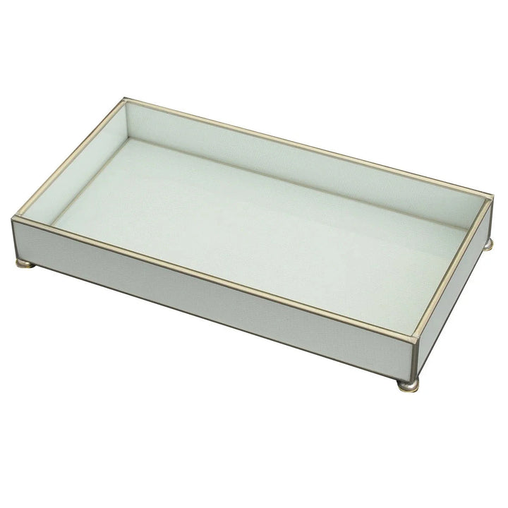 White Lizard Glass Tray Decorative Tray JM Piers 