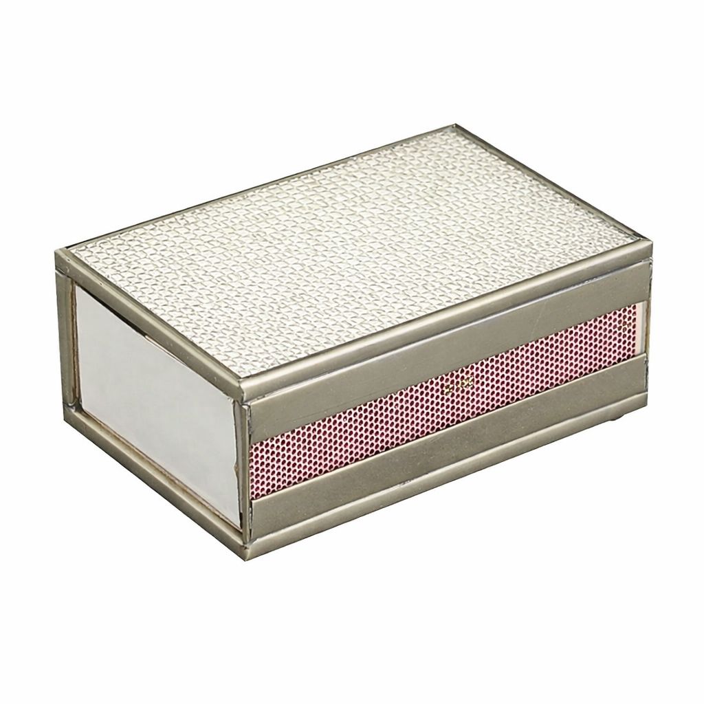 White Lizard Print Matchbox Cover Matches JM Piers 