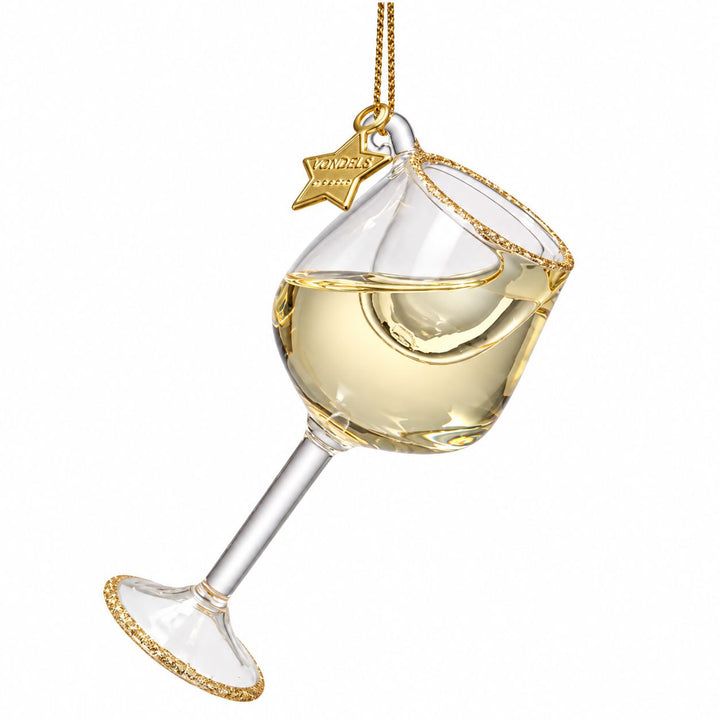 White Wine Glass Ornament Christmas Ornament Vondels 