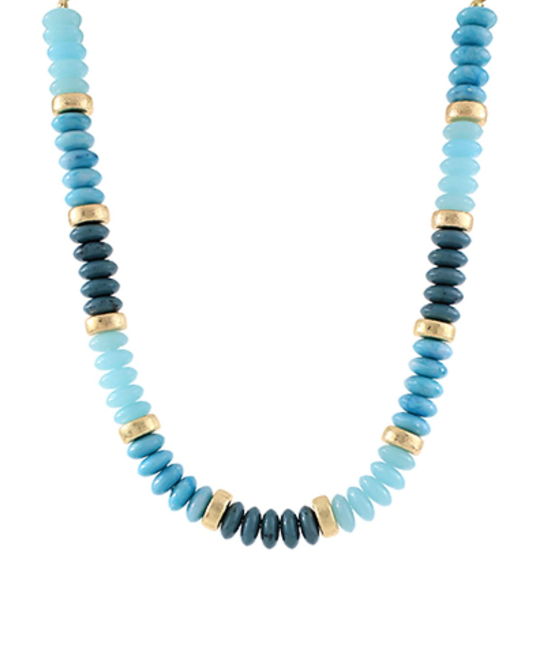Wide Colorful Beaded Necklaces Womens Necklace Golden Stella Turquoise 