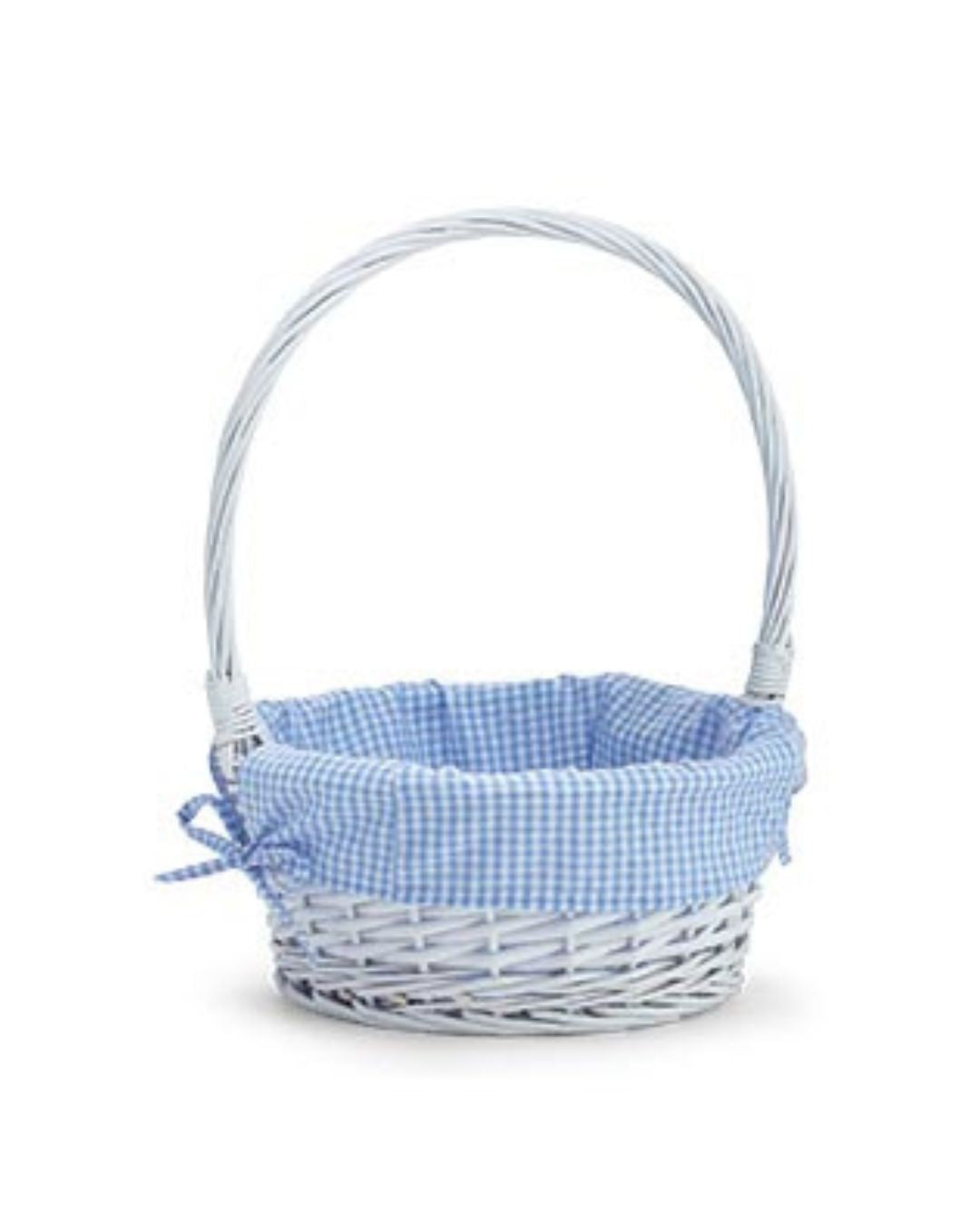 Willow Easter Basket with Gingham Liners Easter Basket Burton and Burton Blue 