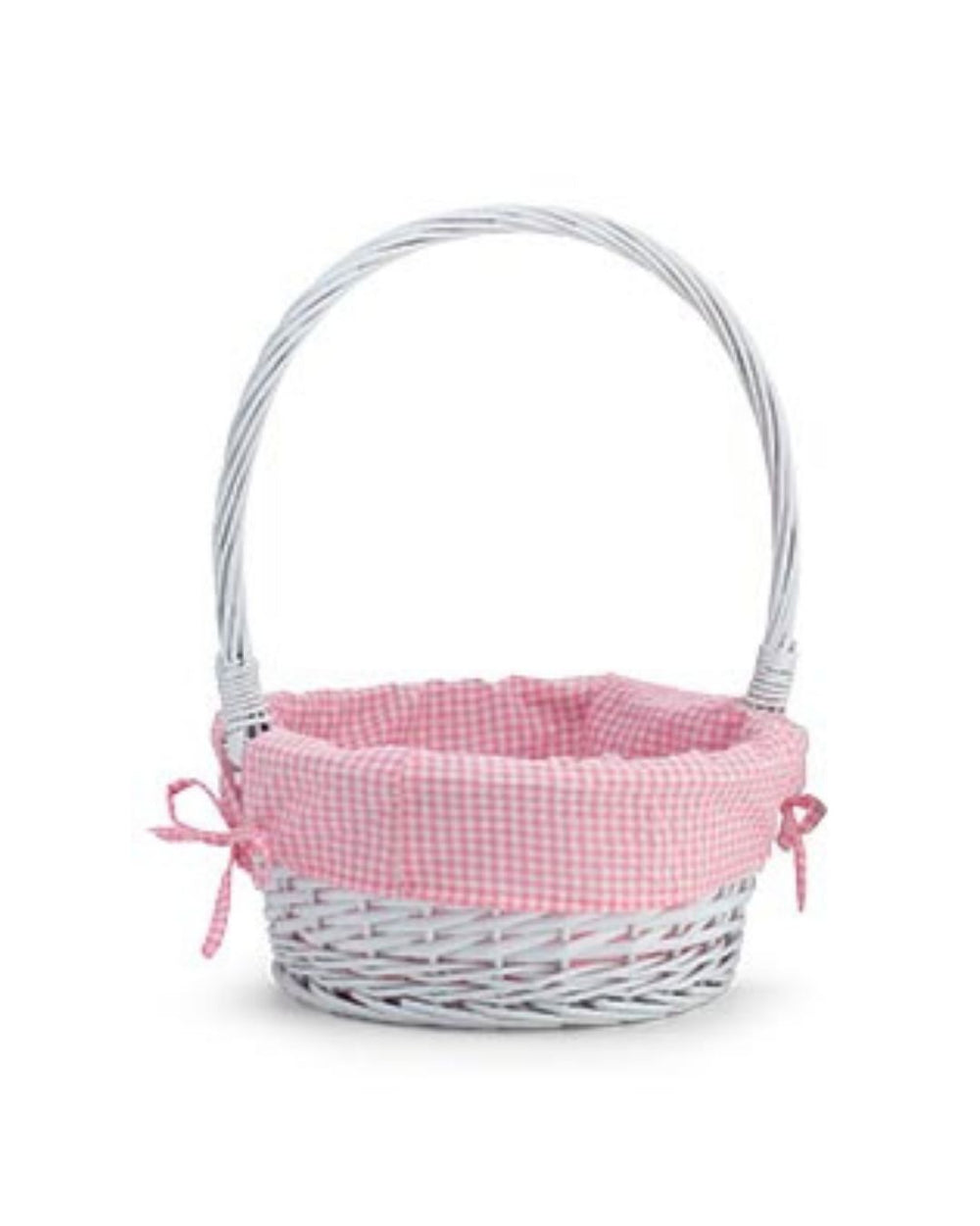 Willow Easter Basket with Gingham Liners Easter Basket Burton and Burton Pink 