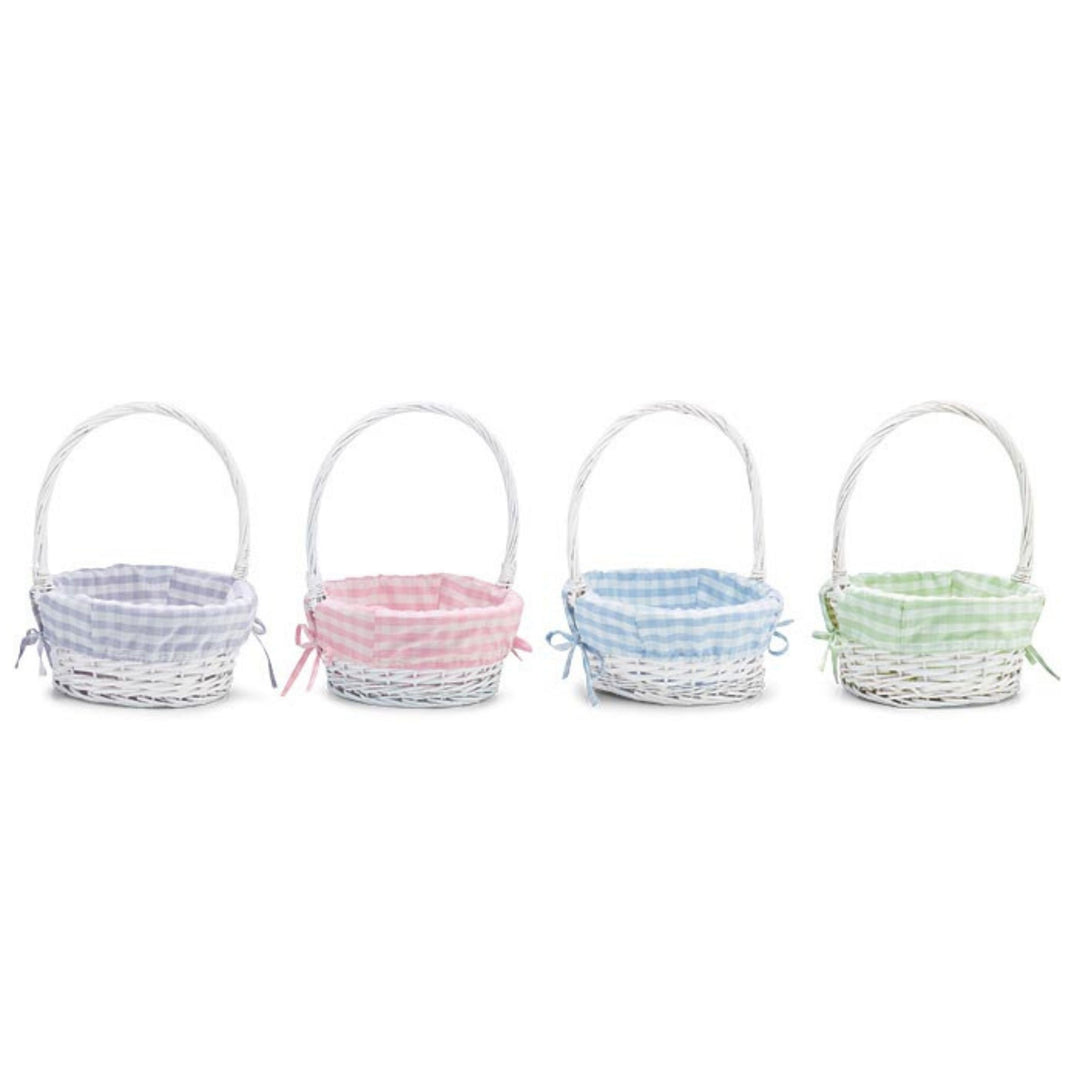 Willow Easter Baskets with Gingham Liners Easter Basket Burton and Burton 