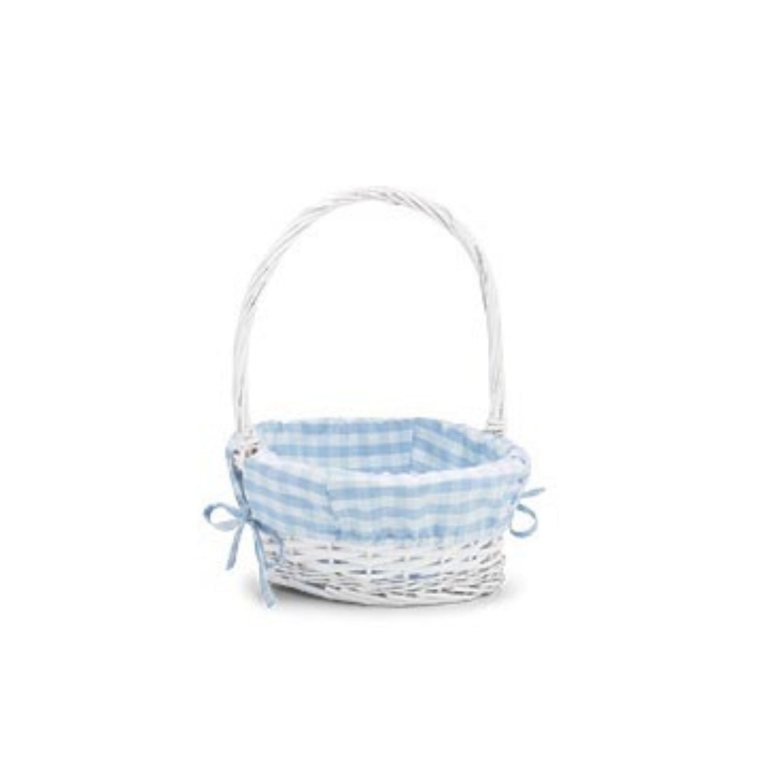 Willow Easter Baskets with Gingham Liners Easter Basket Burton and Burton Blue 