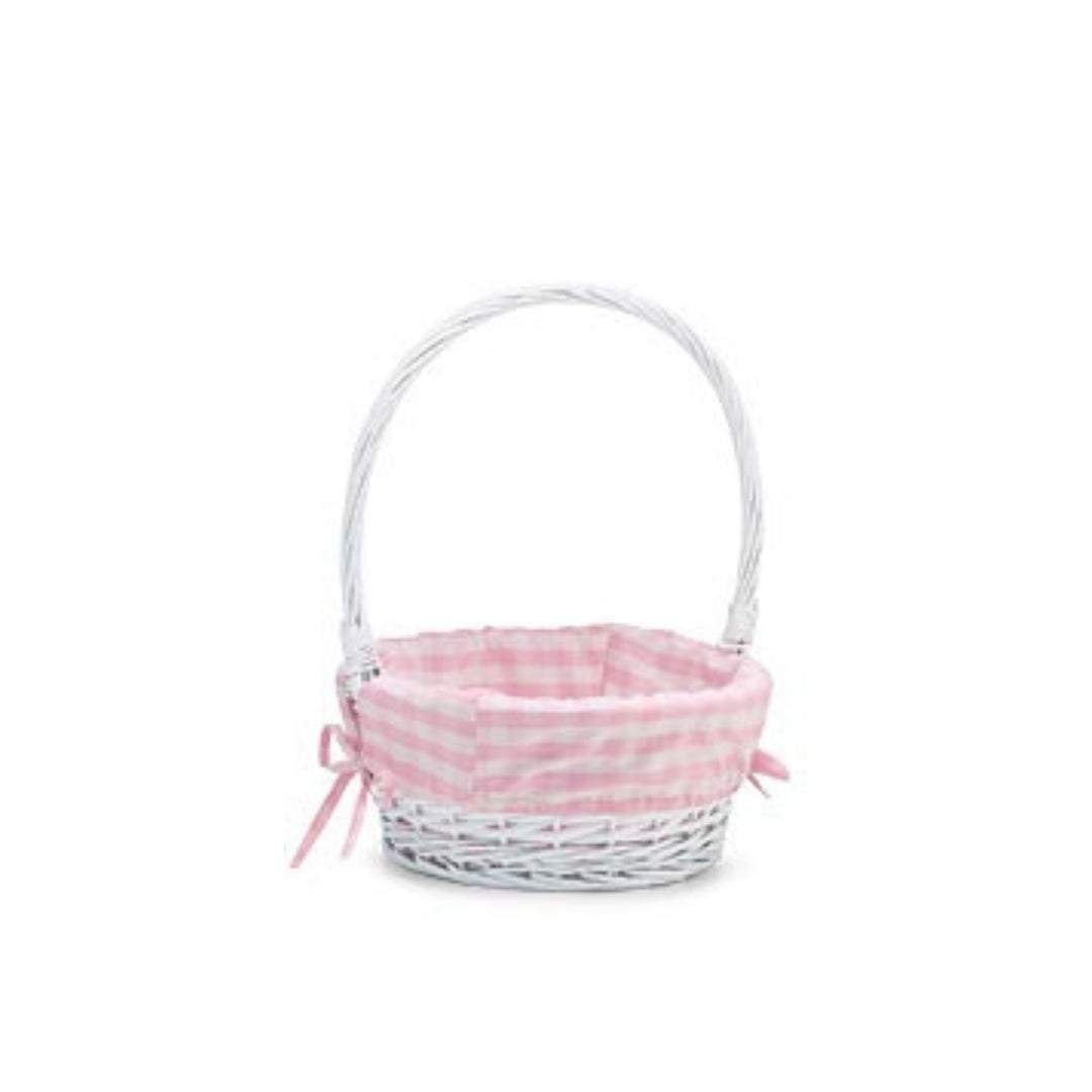 Willow Easter Baskets with Gingham Liners Easter Basket Burton and Burton Pink 