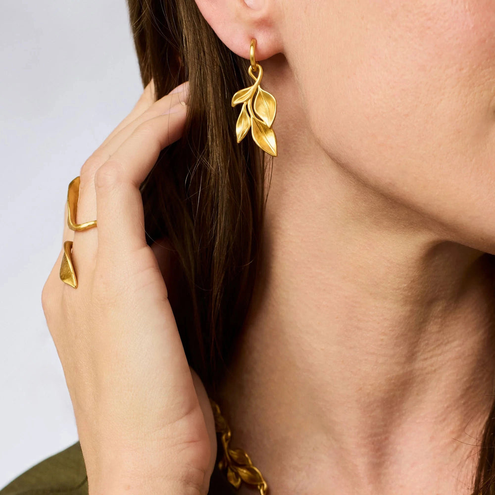 Willow Hoop & Charm Earrings - Gold Womens Earrings Julie Vos 