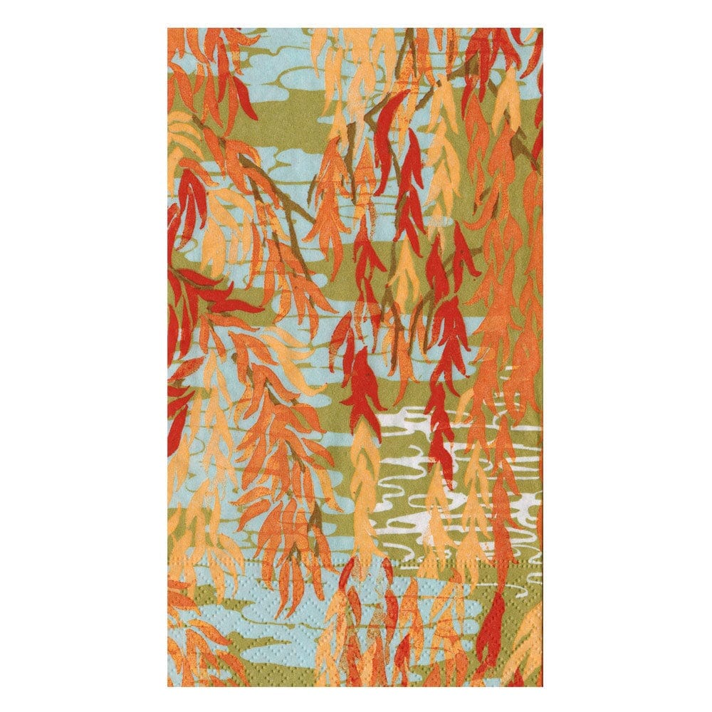 Willows Coral Guest Towels Guest Towels Caspari 