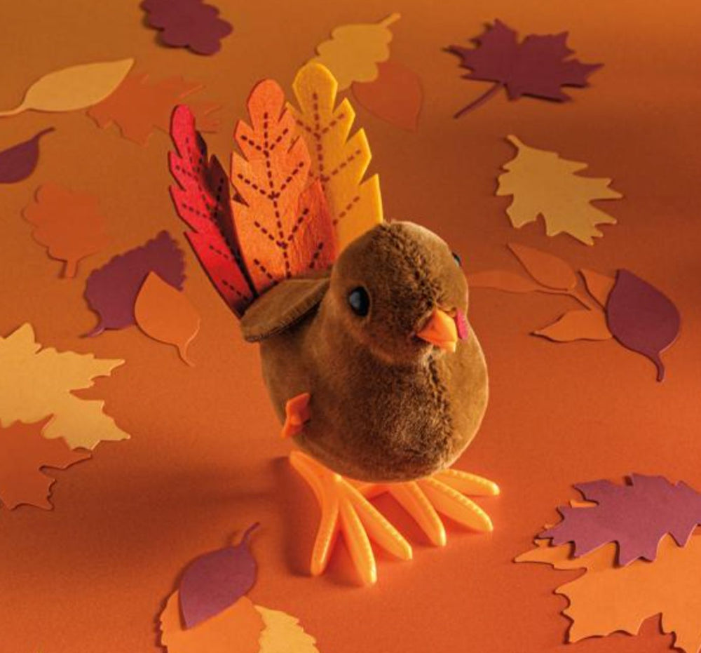 Wind-Up Hoppin' Turkey Plush Toy MudPie 