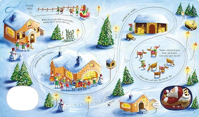 Wind Up Santa's Sleigh Book Book Harper Collins 