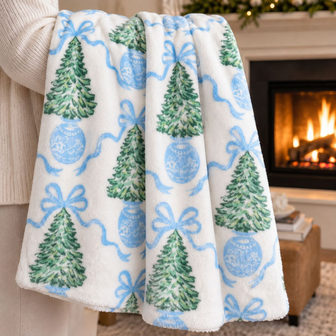 Winter Pines Blanket Blanket Mary Square 
