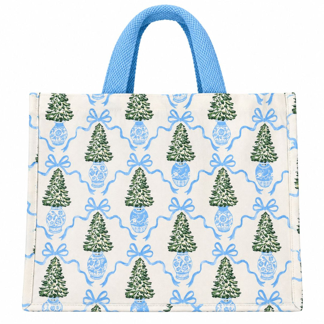 Winter Pines Classic Market Shopper Tote Mary Square 