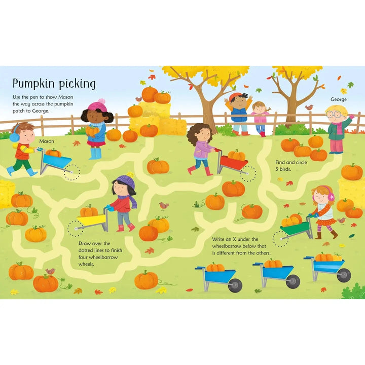 Wipe-Clean Activities Book - Fall Activities Book Harper Collins 
