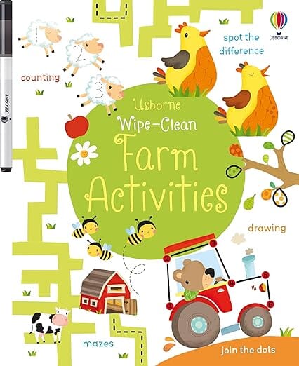 Wipe-Clean Activities Book - Farm Book Harper Collins 