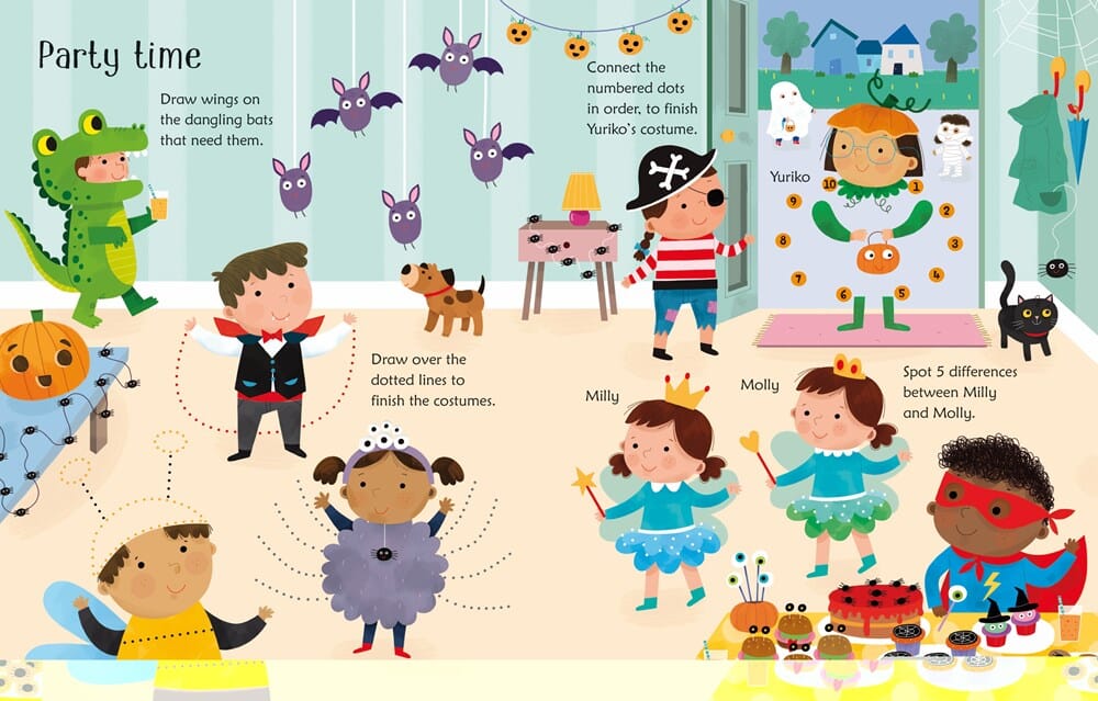 Wipe-Clean Activities Book - Halloween Book Harper Collins 