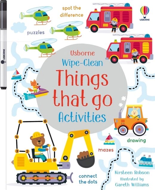 Wipe-Clean Activities Book - Things That Go Book Harper Collins 