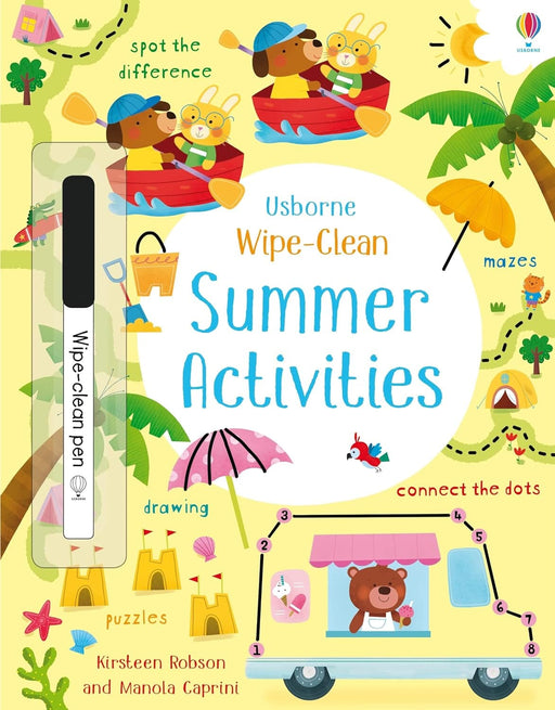 Wipe Clean Activity Book - Summer Activities Book Usborne 