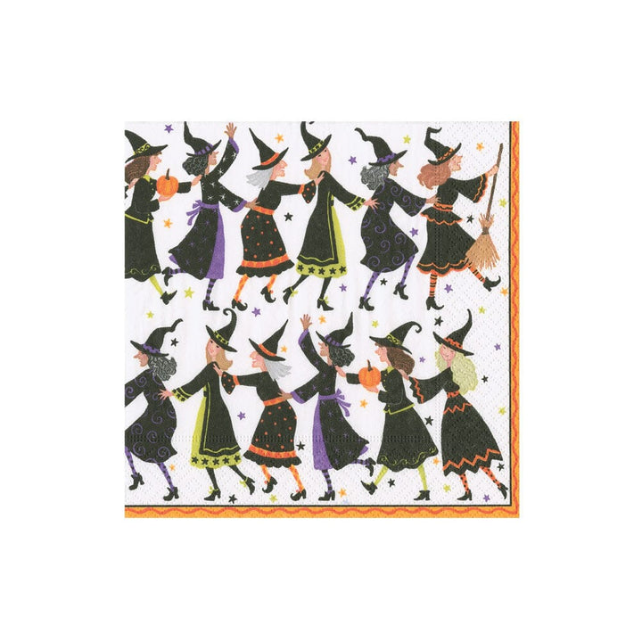 Witches Conga Line Cocktail Napkins Cocktail Napkins Caspari 