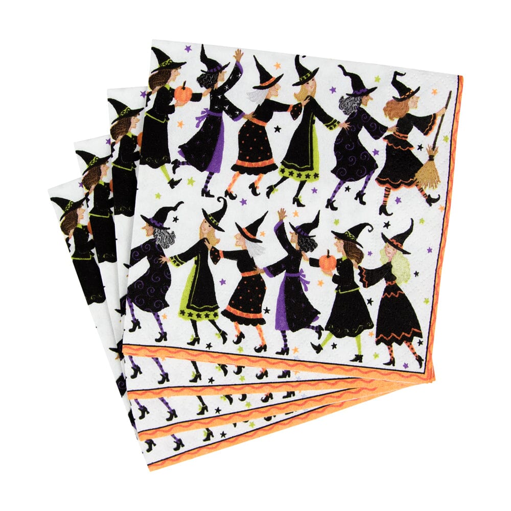 Witches Conga Line Cocktail Napkins Cocktail Napkins Caspari 
