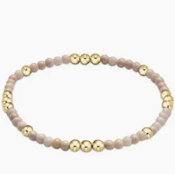 Worthy Pattern 3mm Bead Bracelet - Gemstones + Pearl Bracelet ENewton Riverstone 