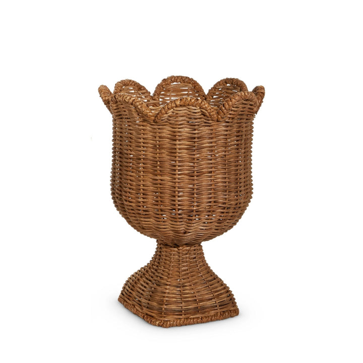 Woven Scalloped Urns Home Decor RAZ Large 