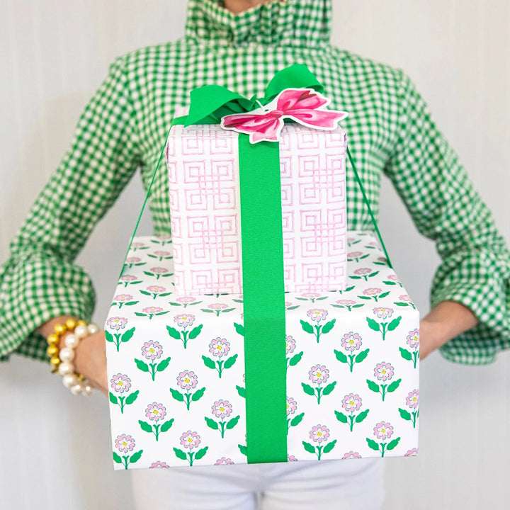 Wrapping Paper Roll- Pink Daisy Wrapping Paper WH Hostess 