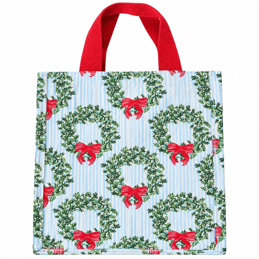 Wreath & Ribbon Compact Carry Tote Tote Mary Square 