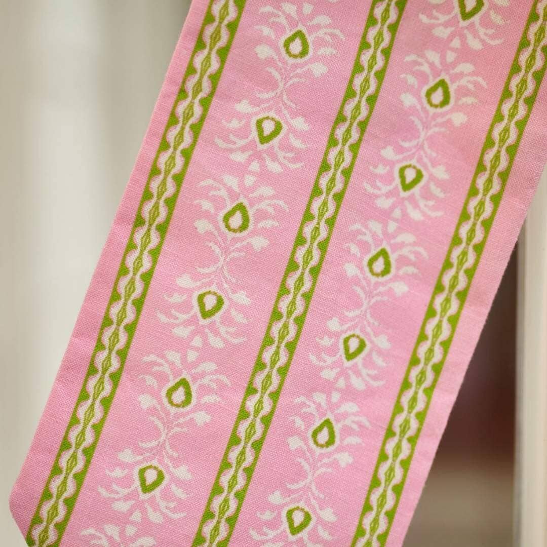 Wreath Sash - Rosemary Stripe Pink Wreaths & Garlands Laura Park Design 