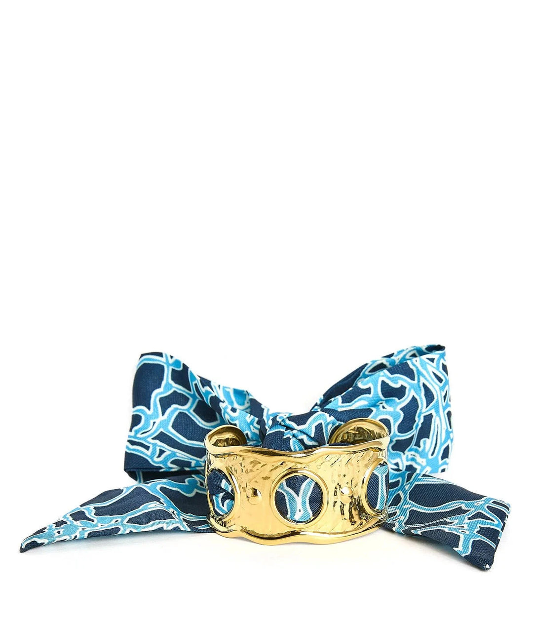 Wren Scalloped Scarf Cuff - Navy Coral Womens Bracelet Lisi Lerch 