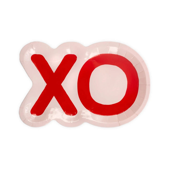 Xoxo Shaped Plates - 8 Count Paper Plates My Mind's Eye 