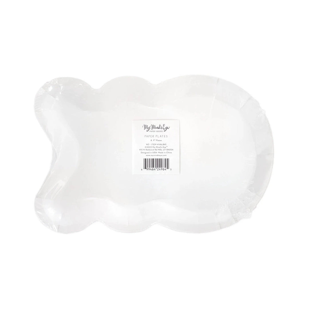 Xoxo Shaped Plates - 8 Count Paper Plates My Mind's Eye 