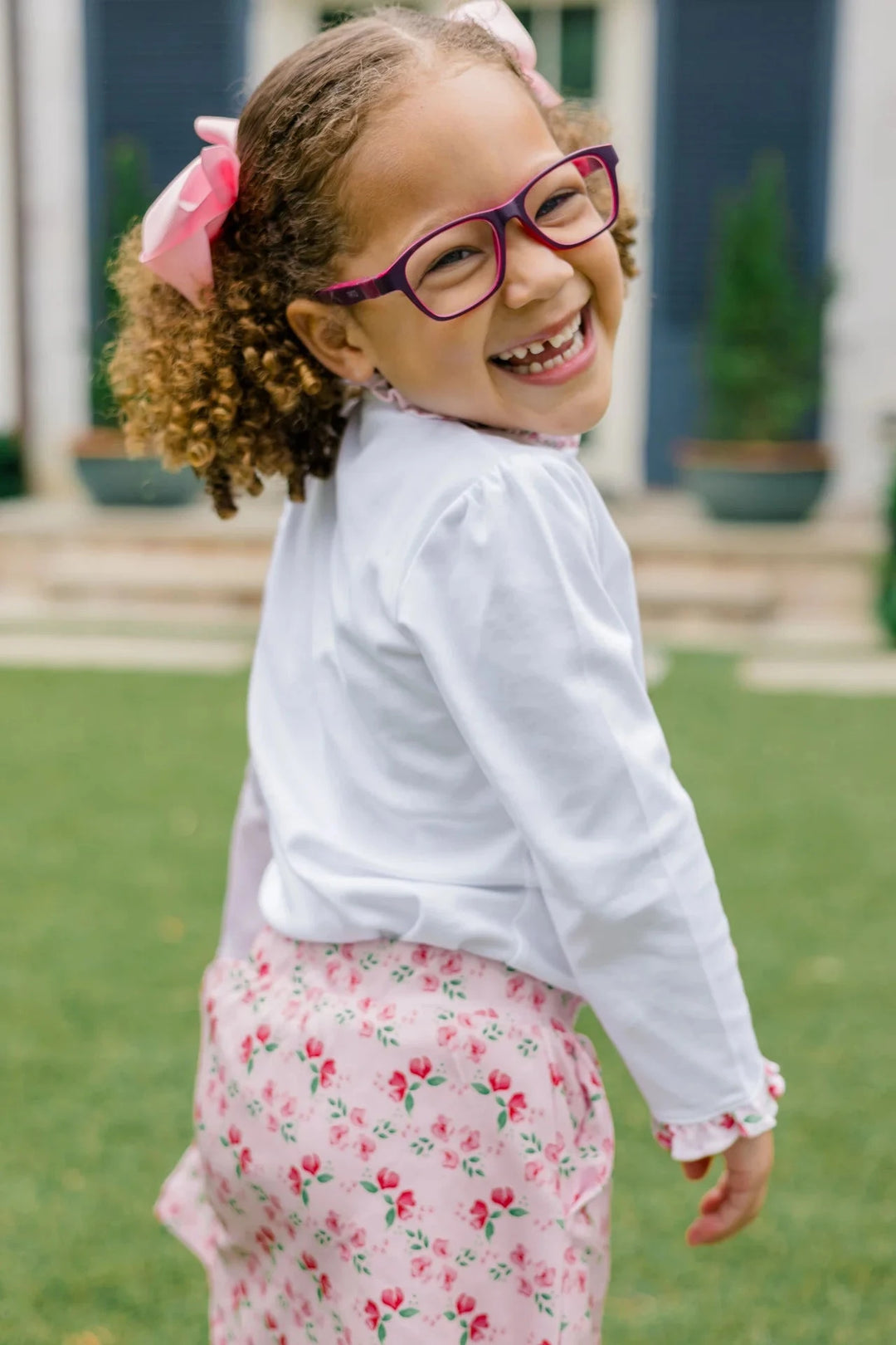 Zinnia Blooms Scallop Skort Girl Skirt Proper Peony 