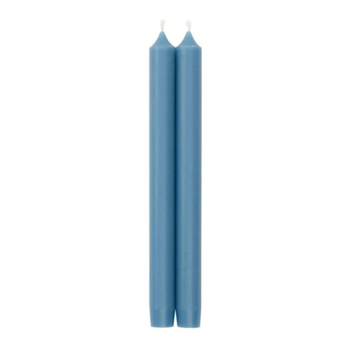 10" Straight Taper Candle - Set of 2 Candle Caspari Parisian Blue 