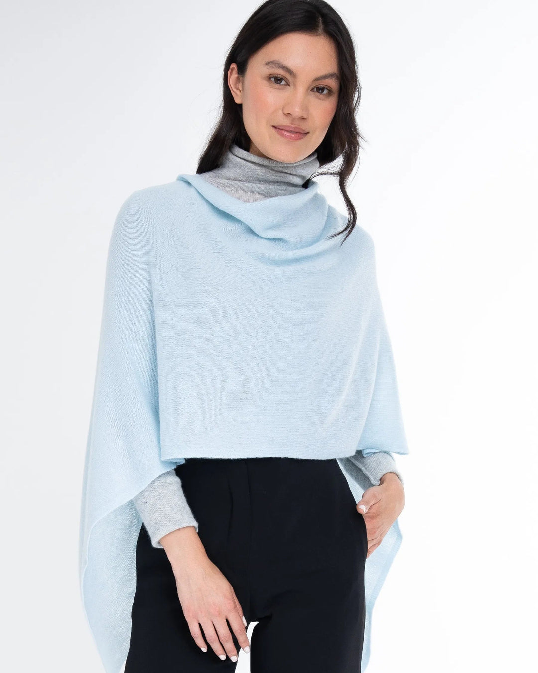 100% Cashmere Dress Topper Poncho Poncho Alashan Cashmere Heavenly 