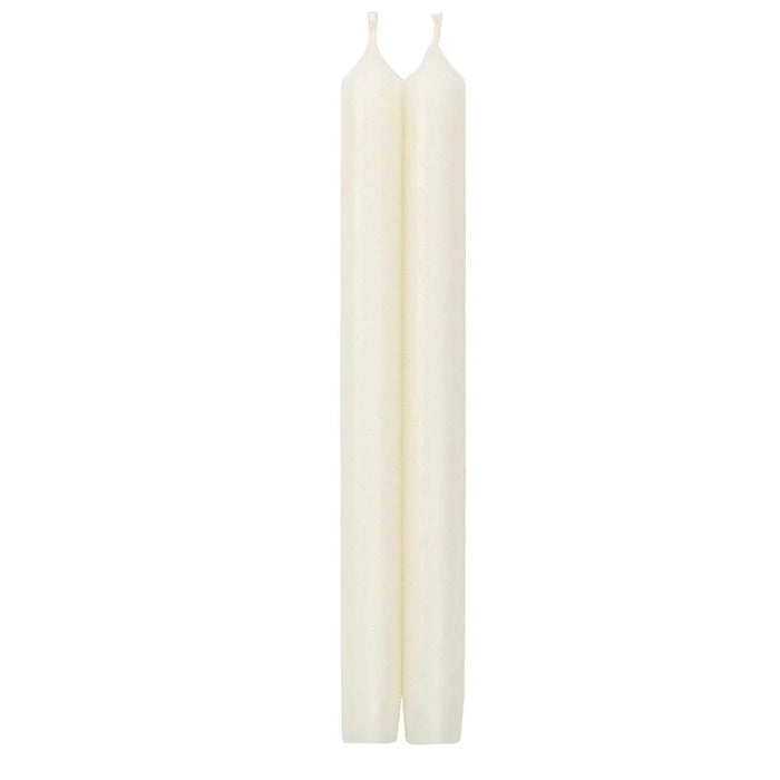 12" Straight Taper Candle - Set of 2 Candle Caspari White 