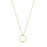 16" Gold Halo Charm Necklace Necklace eNewton 