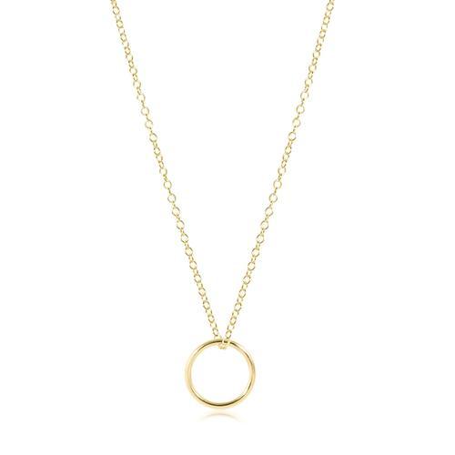 16" Gold Halo Charm Necklace Necklace eNewton 