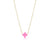 16" Necklace Gold with Signature Cross Necklace eNewton Bright Pink 