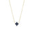 16" Necklace Gold with Signature Cross Necklace eNewton Navy 