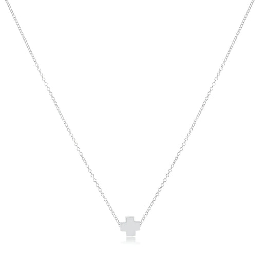 16" Necklace Sterling - Signature Cross Sterling Necklace eNewton 