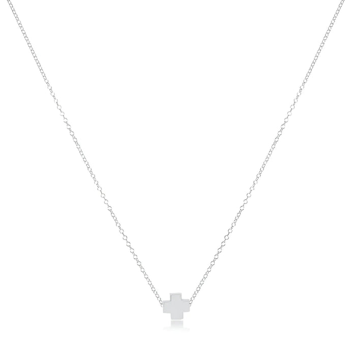 16" Necklace Sterling - Signature Cross Sterling Necklace eNewton 