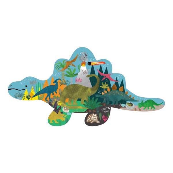 20 Piece Shaped Jigsaw Puzzle - Dino Puzzle Floss and Rock 
