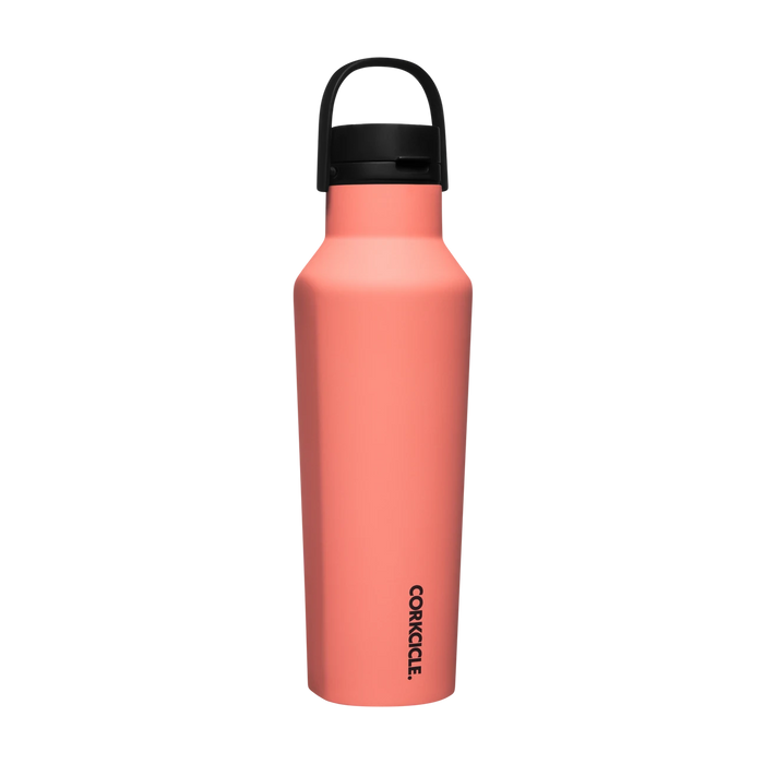 20oz Sport Canteen Drinkware Corkcicle Neon Lights Coral 